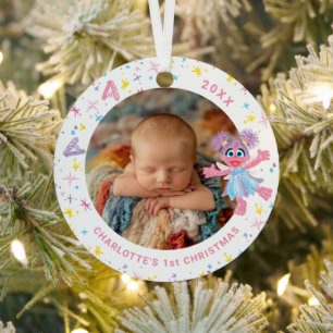 Abby Cadabby Baby's 1st Christmas Foto Metall Orna Ornament Aus Metall