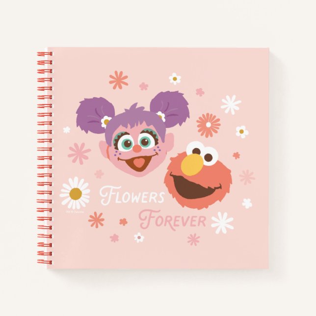 Abby Cadabby & Elmo | Blume für immer Notizbuch (Vorderseite)