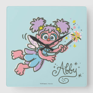 Abby Cadabby Flying Quadratische Wanduhr