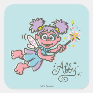 Abby Cadabby Flying Quadratischer Aufkleber