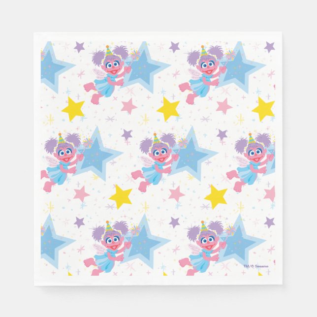 Abby Cadabby Party Star Pattern Serviette (Vorderseite)