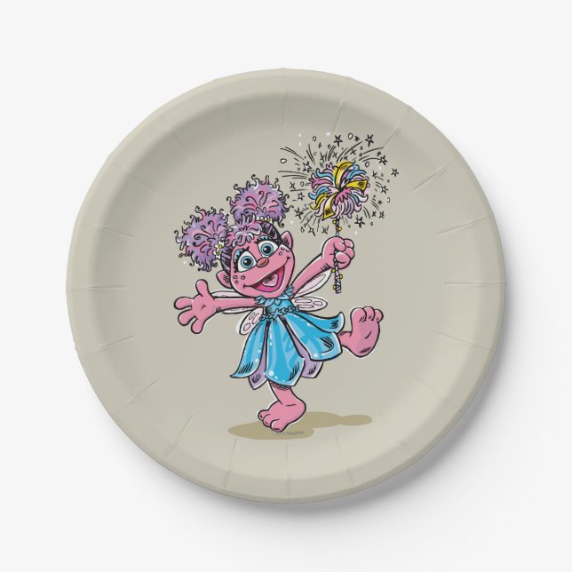 Abby Cadabby Retro Art Pappteller (Vorderseite)