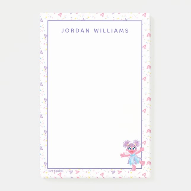 Abby Cadabby Sparkle Pattern Post-it Klebezettel (Vorderseite)
