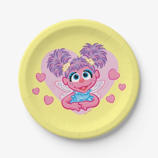 Abby Cadabby Valentine Hearts Graphic Pappteller (Vorderseite)