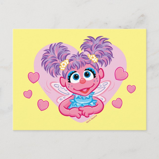 Abby Cadabby Valentine Hearts Graphic Postkarte (Vorderseite)