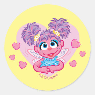 Abby Cadabby Valentine Hearts Graphic Runder Aufkleber