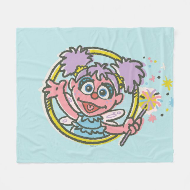 Abby Cadabby Vintage Fleecedecke (Vorderseite (Horizontal))