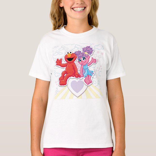 Abby & Elmo Grafik T-Shirt (Vorderseite)