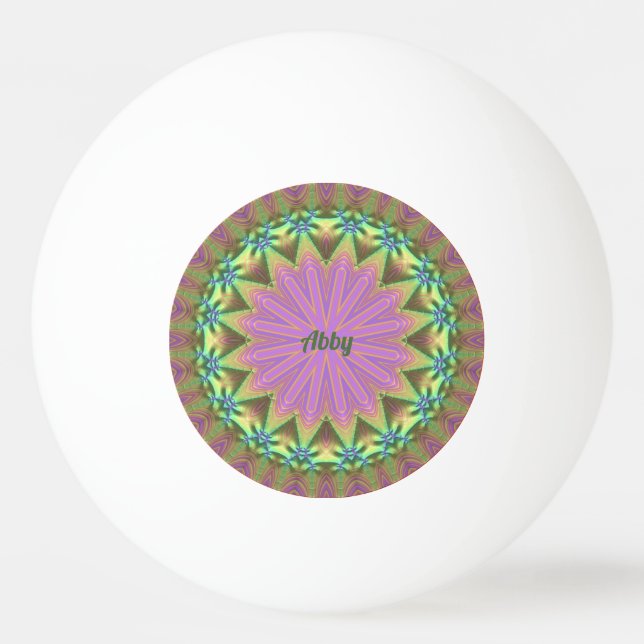 ABBY ~ Floral Pastel Shades ~ Ping Pong Ball Tischtennisball (Vorderseite)