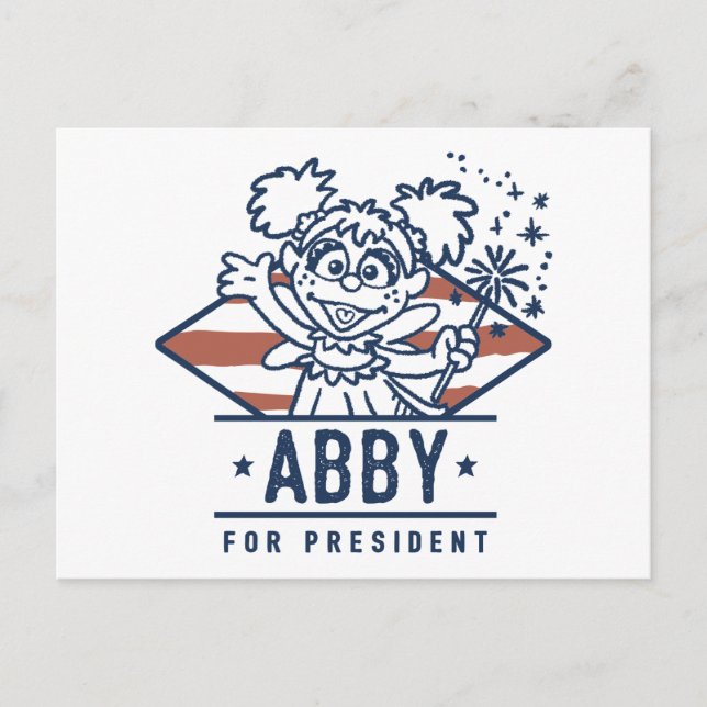 Abby für Präsident Postkarte (Vorderseite)