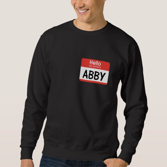 Abby Name Tag Sweatshirt (Vorderseite)