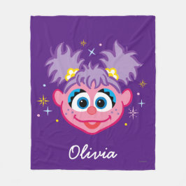 Abby Smiling Face | Name hinzufügen Fleecedecke