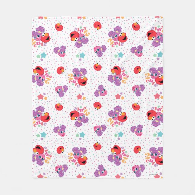 Abby und Elmo 2 Niedliches Muster Fleecedecke (Vorderseite)