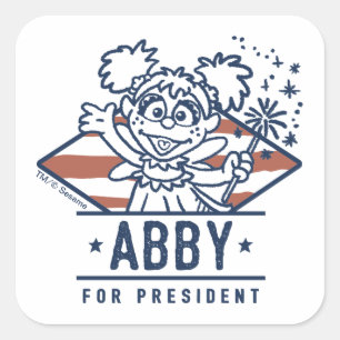 Abby zur Präsidentin Quadratischer Aufkleber