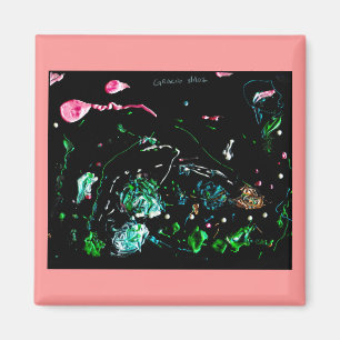 Abby's abstrakte von Puff-Lackmagazin Magnet