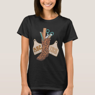 Abc 123 Western Lehrer Leben Cowboy Cowgirl Lehren T-Shirt
