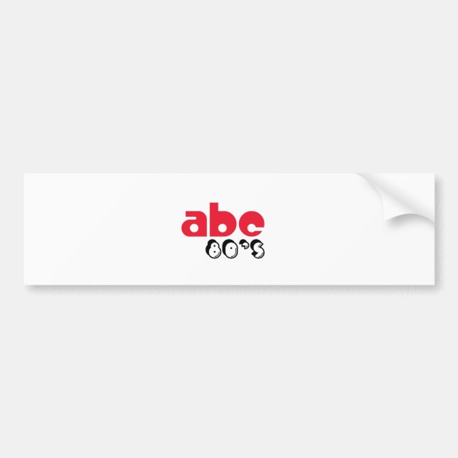 ABC-Achtzigerjahre Autoaufkleber (Vorne)