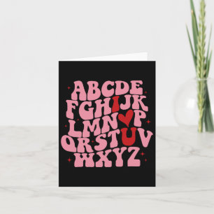 Abc Alphabet I Liebe You English Teacher Valentine Karte