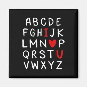 Abc Alphabet I Liebe You English Teacher Valentine Magnet