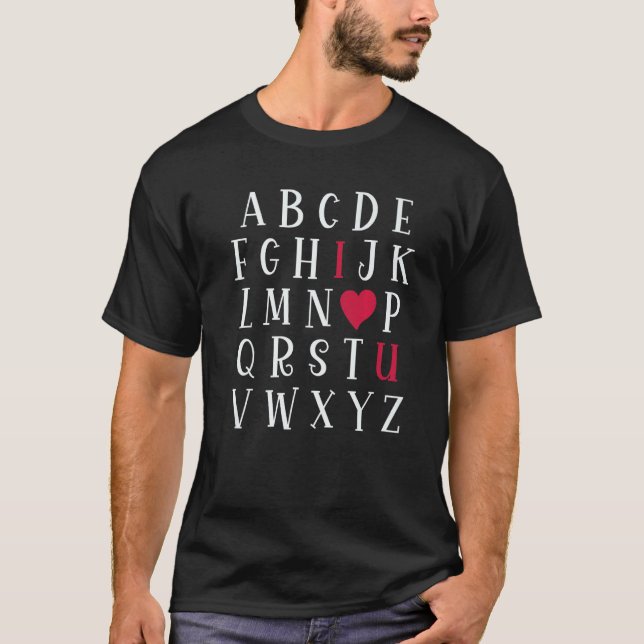 ABC Alphabet I Love You Premium_3 T-Shirt (Vorderseite)
