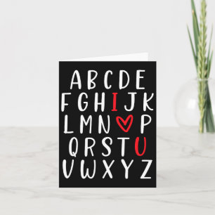 Abc Alphabet Ich Liebe Dich Englischlehrer Valenti Karte