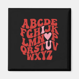 Abc Alphabet Ich liebe dich Englischlehrer Valenti Magnet