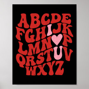 Abc Alphabet Ich Liebe Dich Englischlehrer Valenti Poster