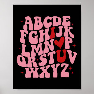 Abc Alphabet Ich Liebe Dich Englischlehrer Valenti Poster