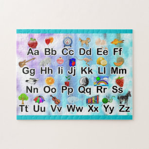 ABC Alphabet Illustration Family Kids Puzzle