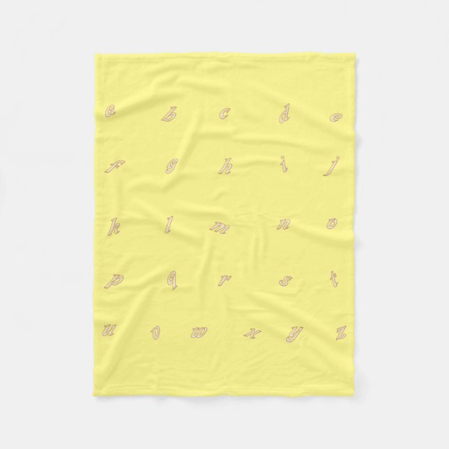 ABC Alphabet Lower Case Fleece Blankes (Vorderseite)