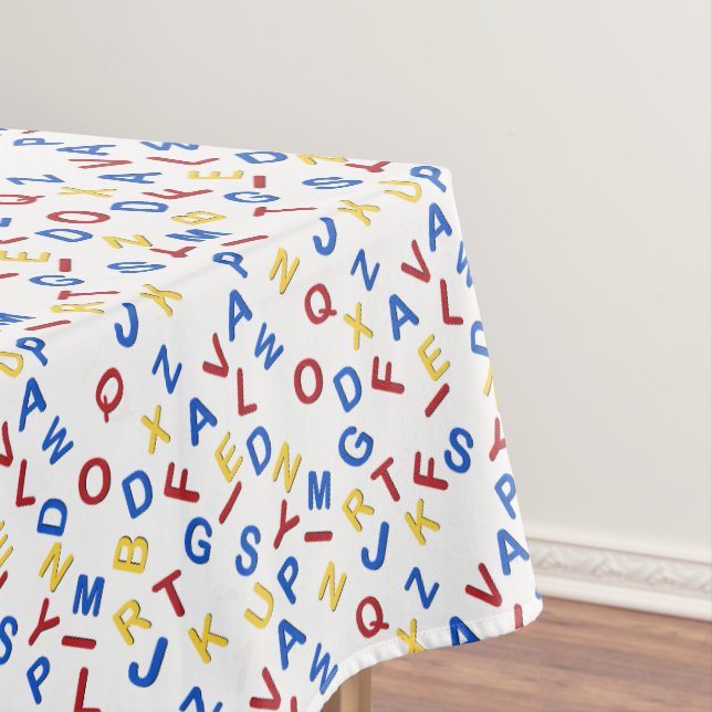 ABC Alphabet Red Yellow Blue Tischdecke (Beispiel)