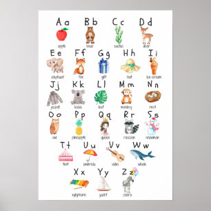 ABC-Alphabetposter für Kinder Poster