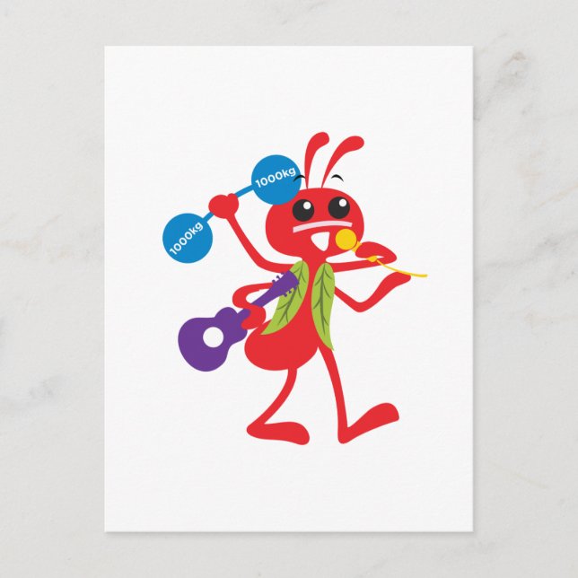 ABC Animals Adam Ant Postkarte (Vorderseite)