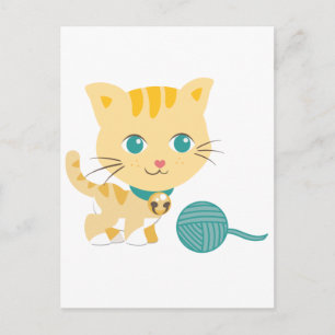 ABC Animals - Carrie Cat Postkarte