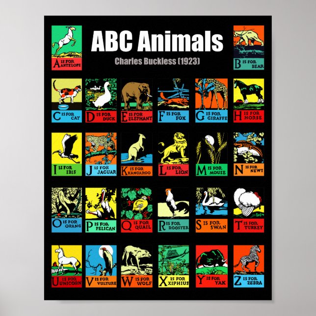 ABC Animals, Charles Buckles (1923) Poster (Vorne)