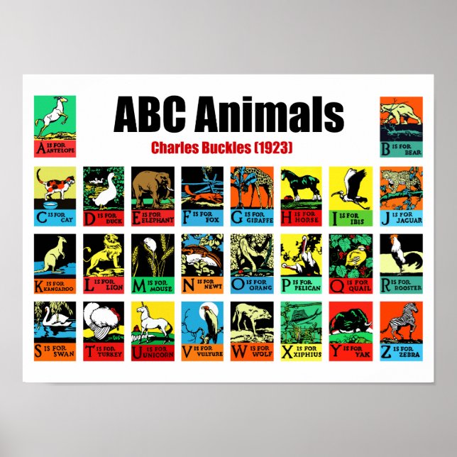 ABC Animals , Charles Buckles (1923) Poster (Vorne)
