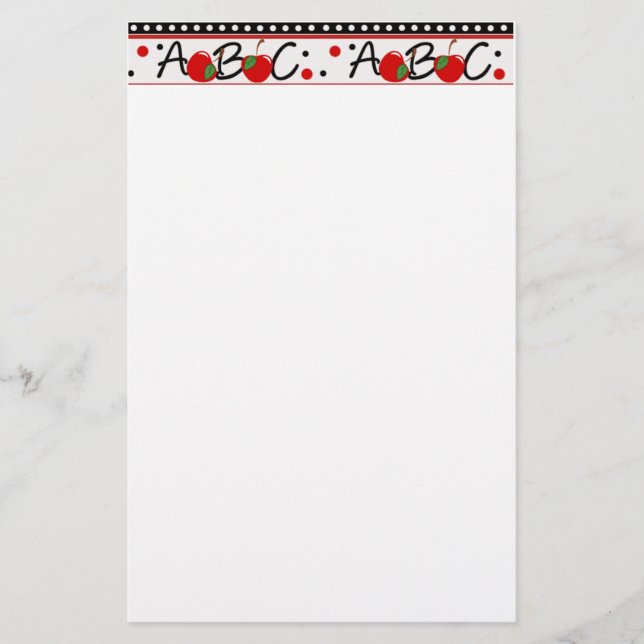 ABC Apple Briefpapier (Vorderseite)