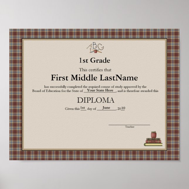 ABC Apples Homeschooler Diploma Poster (Vorne)