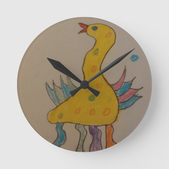#ABC Art by Children, Osterherde Runde Wanduhr (Vorderseite)