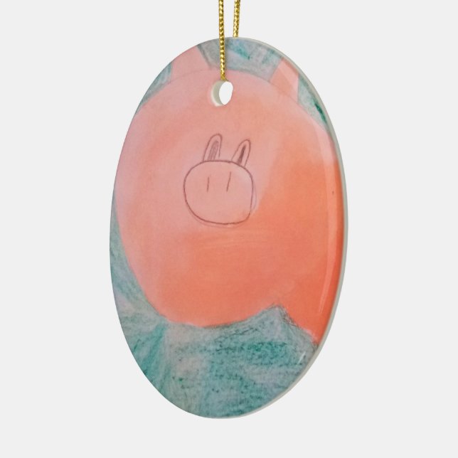 #ABC Art by Children, Pink Orange Pig Keramikornament (Links)