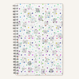 ABC auf Starry Background - Praxis (5.5"x8.5")  Notizbuch