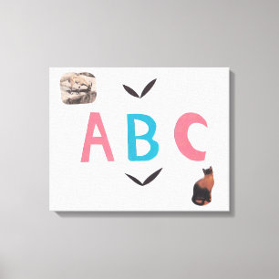 ABC auf ummantelte Canvas Leinwanddruck
