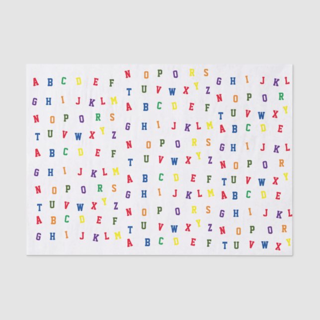 ABC Baby Shooter Tissue Paper Seidenpapier (Vorderseite)