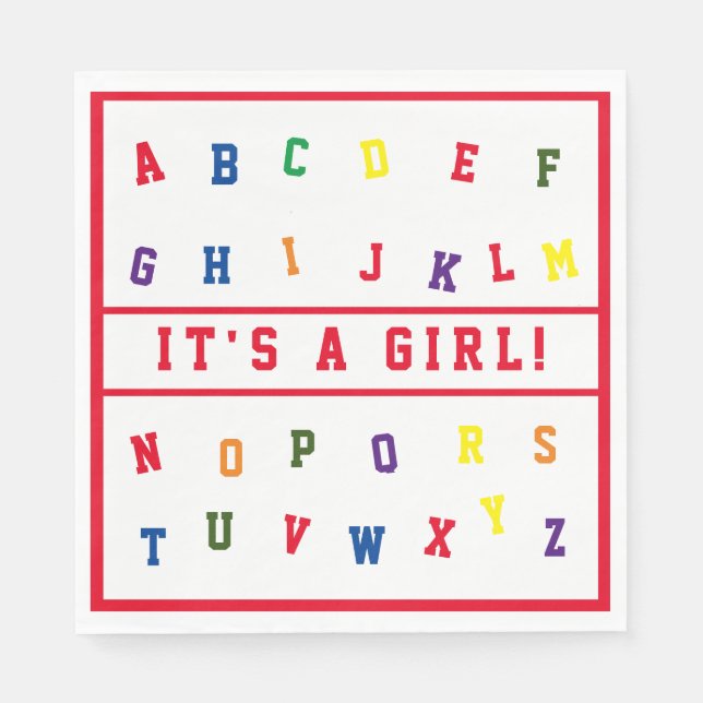 ABC Baby Showpaper Napkin Serviette (Vorderseite)