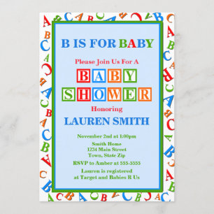 ABC-Babyparty-Einladungs-Person-Babyparty Einladung
