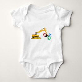 ABC Baggerbauwagen Baby Strampler