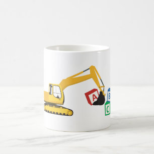 ABC Baggerbauwagen Kaffeetasse