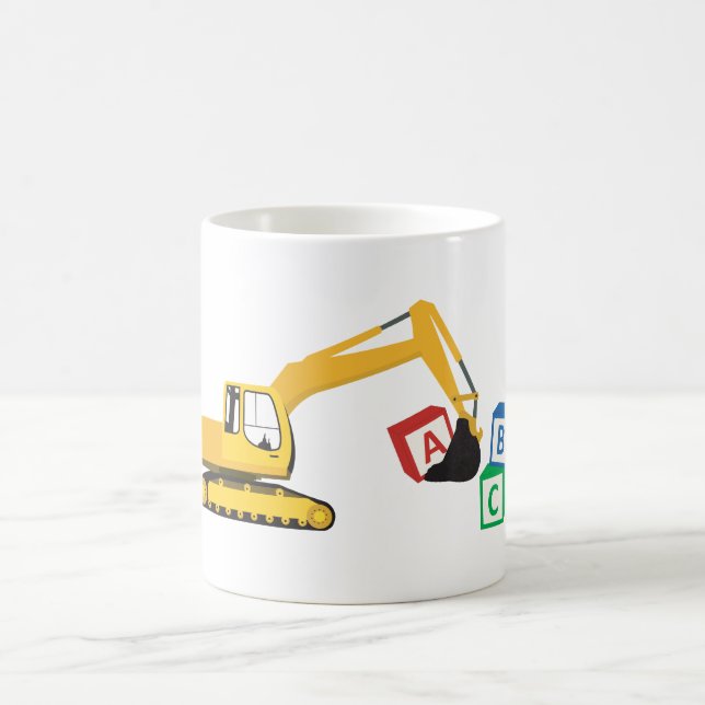 ABC Baggerbauwagen Kaffeetasse (Mittel)