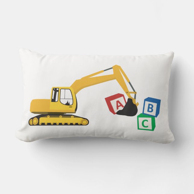 ABC Baggerbauwagen Lendenkissen (Vorderseite)