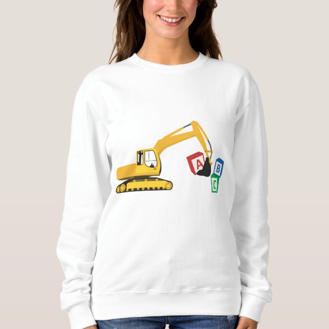 ABC Baggerbauwagen Sweatshirt (Vorderseite)